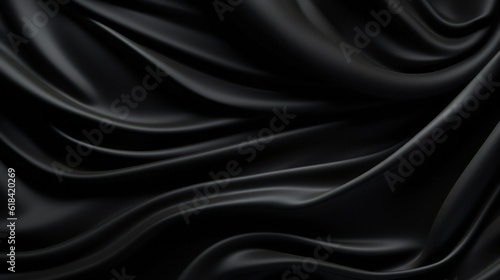 Silk Unfurled, Abstract Background with Luxurious Wavy Folds of Satin Velvet Material, generative ai. © Phanida