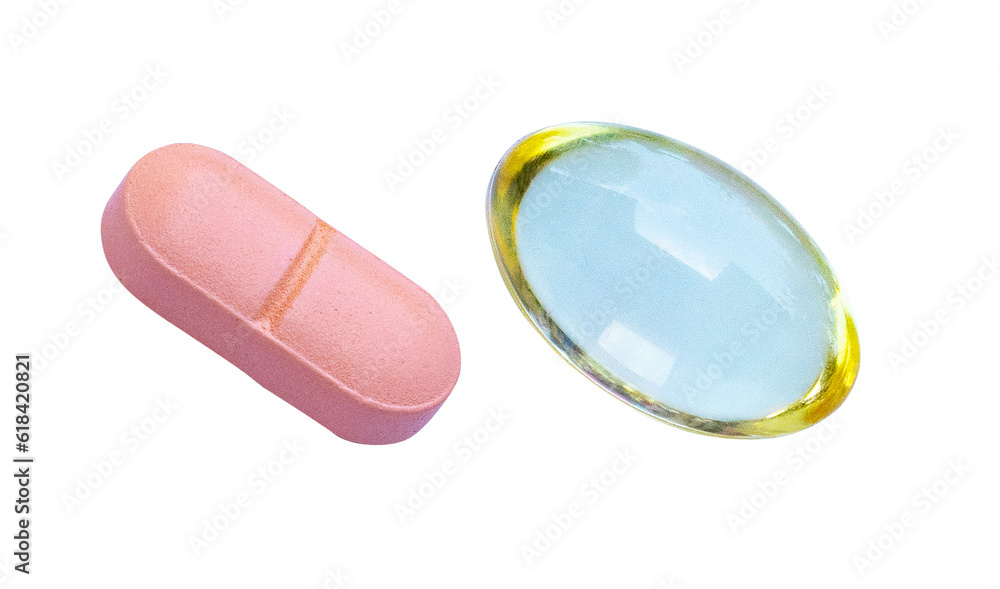 Fish oil supplement capsule gold, pink drug isolated on cut out PNG. Pill strengthens immune system. Body's immune response after vaccine is good is becoming popular. Medicine nourish body Fish oil supplement capsule gold, pink drug isolated on cut out PNG. Pill strengthens immune system. Body's immune response after vaccine is good is becoming popular. Medicine nourish body