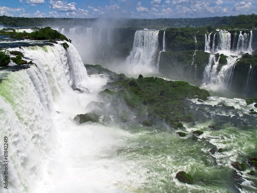 the Iguazu waterfalls. Argentina  Brazil  South America