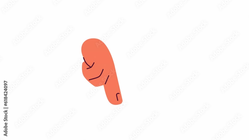 Pointing finger 2D hand animation. Hand indicate flat cartoon 4K video, transparent alpha channel. Showing direction. Touch, click gesture. Response animated body part on white background Pointing finger 2D hand animation. Hand indicate flat cartoon 4K video, transparent alpha channel. Showing direction. Touch, click gesture. Response animated body part on white background