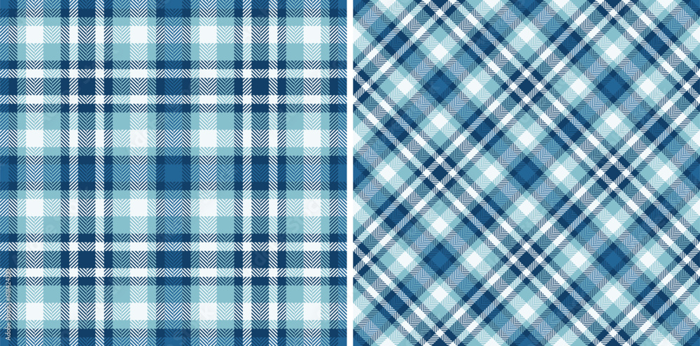 Seamless background tartan of plaid fabric textile with a pattern check vector texture.