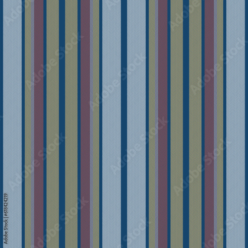 Vertical lines stripe pattern in blue. Vector stripes background fabric texture. Geometric striped line seamless abstract design.