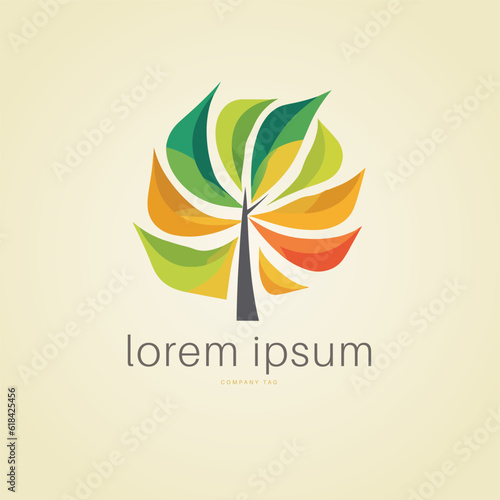 Vector design of a logo for ecological recycling companies with space for text