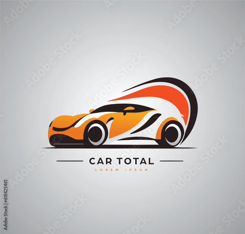 Vector design of a vibrant logo for car companies with space for text