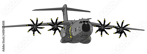 Airbus A400 Editable Vector Illustration - For Poster, Banner and Patch Design photo