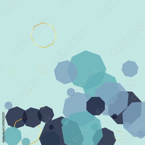 White Cell Background Blue Vector. Line Structure Backdrop. Data Texture. Gold Honeycomb Science. Polygon Wallpaper.