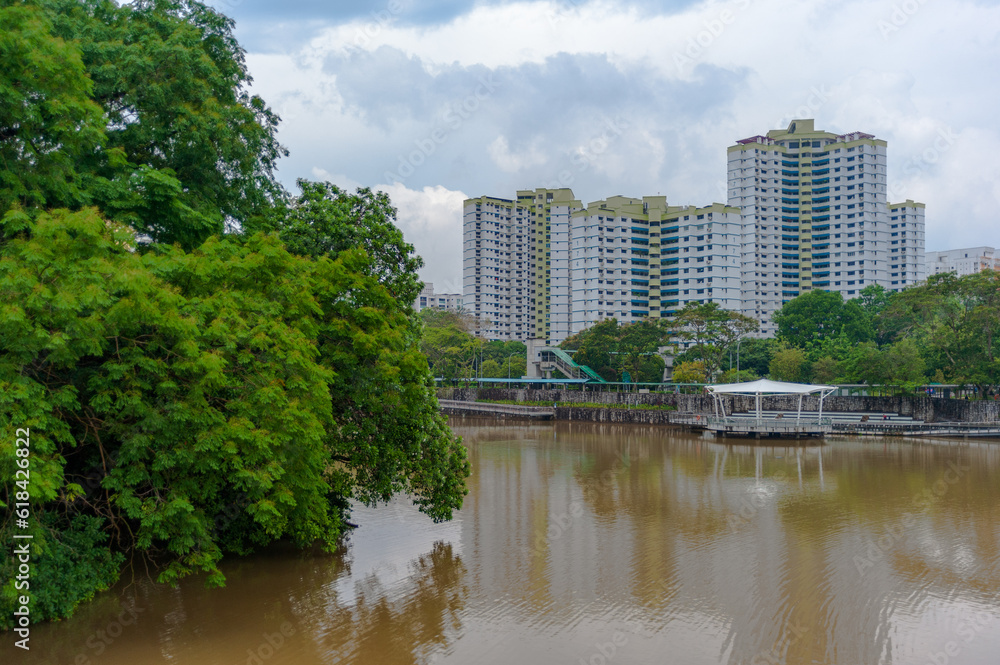 Pang Sua Pond and view of blocks 173 - 175