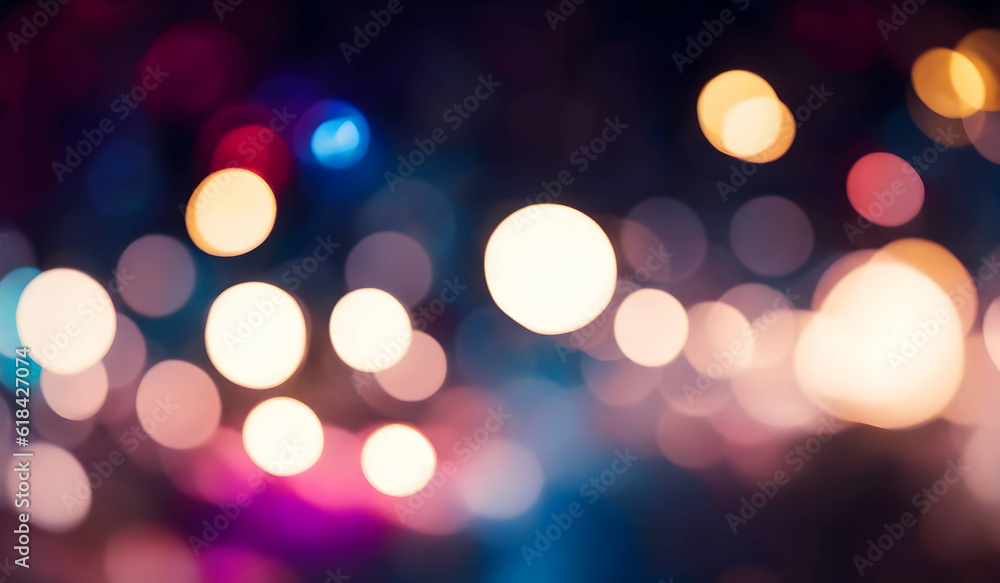 Dark blurred christmas lights background. Design effect focus happy holiday party glow texture black wallpaper bokeh sun sunny star shiny soft plain warm flare blur