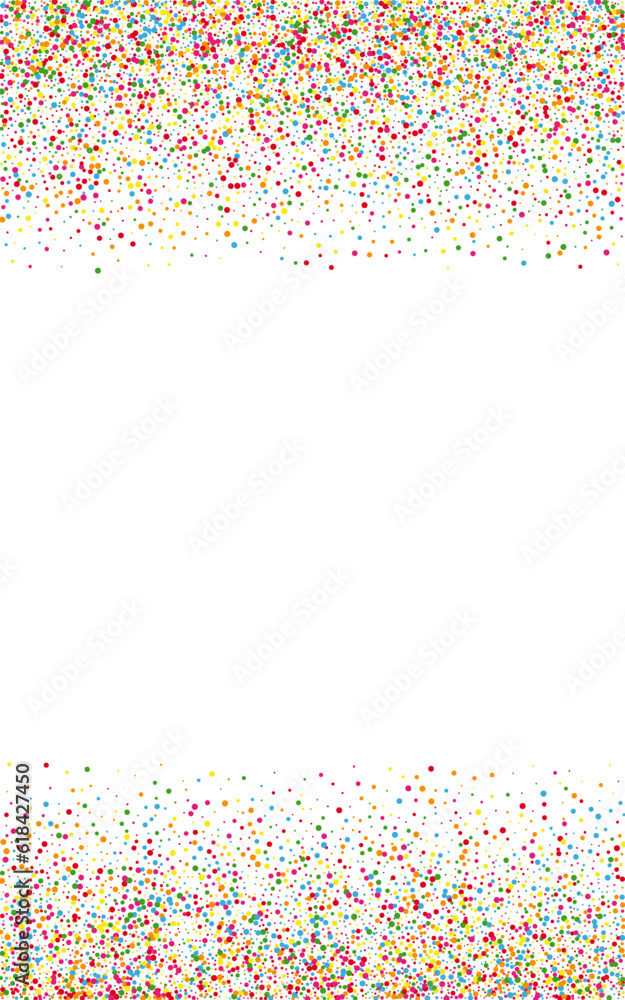 Rainbow Geometric Background White Vector. Element Decor Template. Bright Party. Multicolored Circle Gift. Polka Abstract Texture. Rainbow Geometric Background White Vector. Element Decor Template. Bright Party. Multicolored Circle Gift. Polka Abstract Texture.