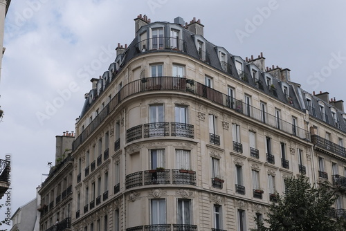 Paris building façades, characteristic roofs, and more.It gathers many types of buildings, coming from various districts of the city; all passing through various settings of the day.