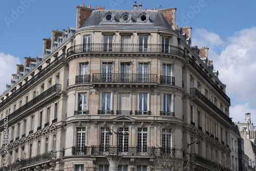 Paris building façades, characteristic roofs, and more.It gathers many types of buildings, coming from various districts of the city; all passing through various settings of the day.