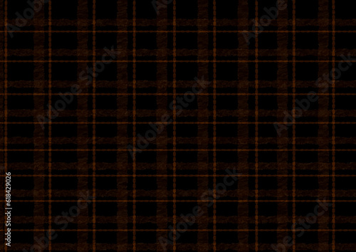 手書き風格子柄