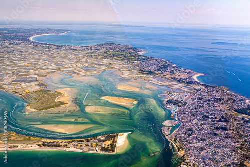 La baule and Guerande marsh and atlantic ocean