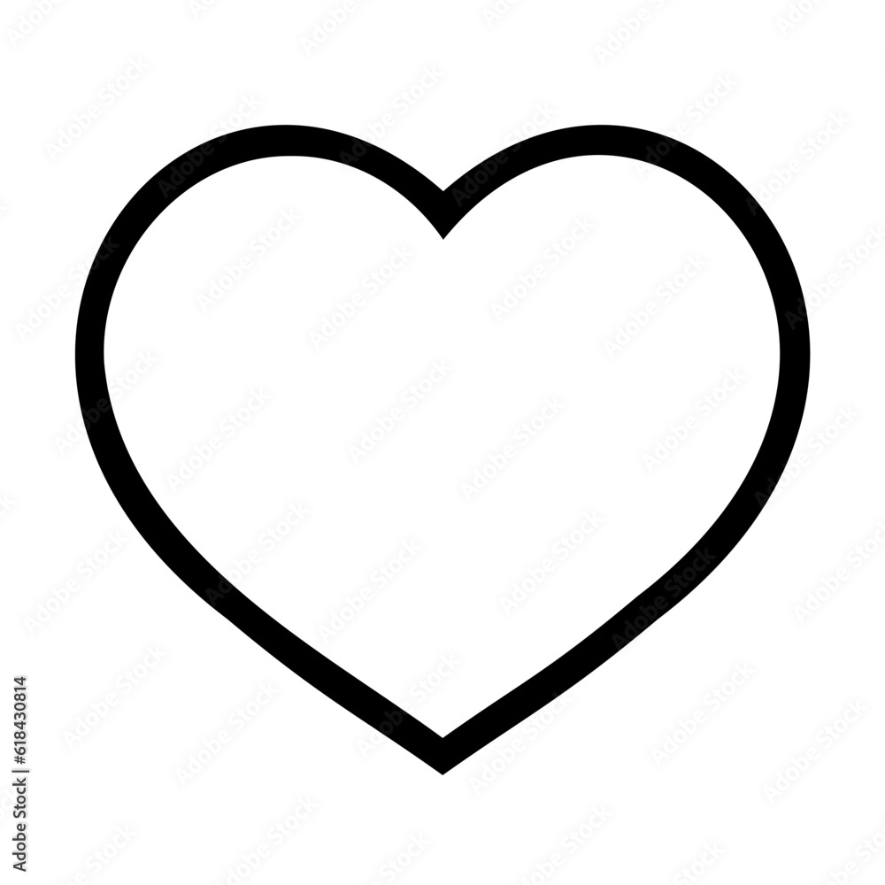 Heart flat style Icon Vector , Love Symbol Valentine's Day isolated on white background illustration Heart flat style Icon Vector , Love Symbol Valentine's Day isolated on white background illustration