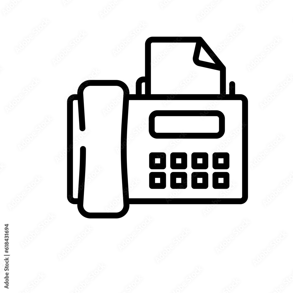 communication fax sign symbol vector
