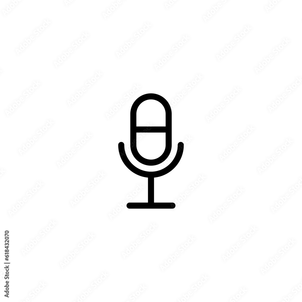communication mic sign symbol vector communication mic sign symbol vector