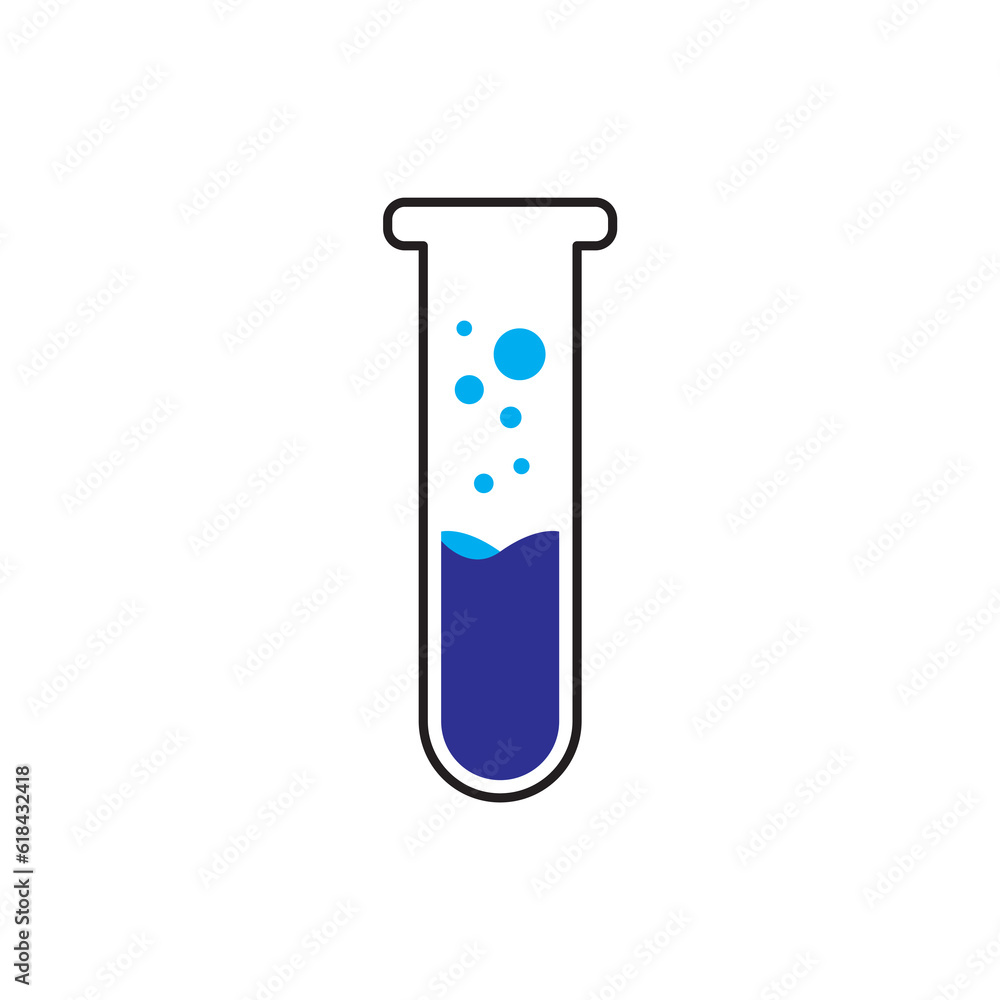 Test tube icon, Chemical test tubes icons, Laboratory icon. Vector illustration, flat design. Test tube icon, Chemical test tubes icons, Laboratory icon. Vector illustration, flat design.