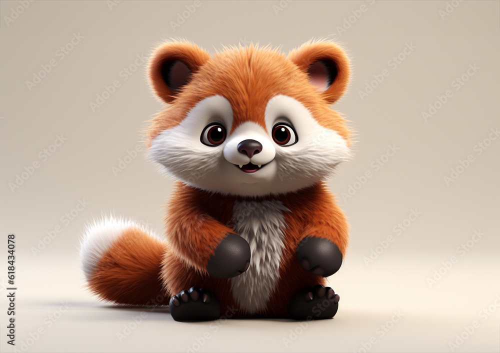 cute red panda isolated cute red panda isolated