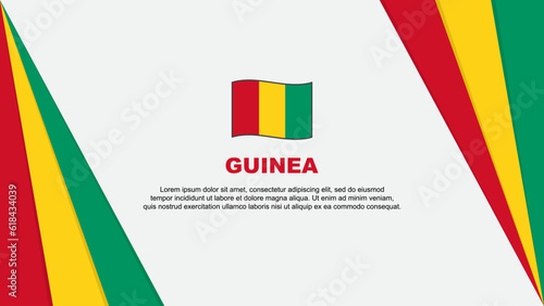 Guinea Flag Abstract Background Design Template. Guinea Independence Day Banner Cartoon Vector Illustration. Guinea Flag