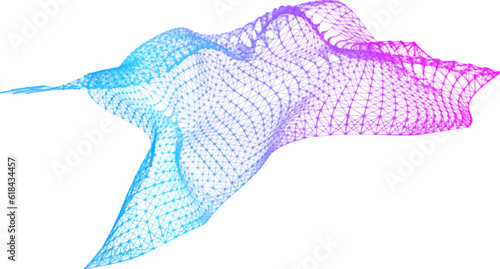 Network lines. Net wave information flow. Scientific paradigm solutions future. Forward vision progress. Big data cells deep development analysis. foresight conference background banner.