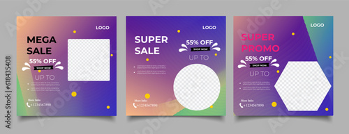 PSD modern sales social media posts