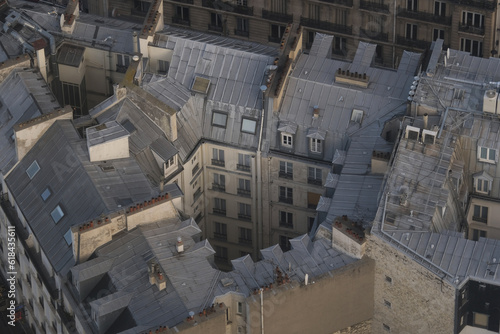 Paris building roofs, photos taken from the heights of Paris.

It gathers many types of buildings with characteristic Parisian roofs, from various districts of the city.
