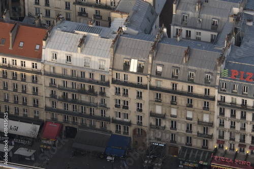 Paris building roofs, photos taken from the heights of Paris.It gathers many types of buildings with characteristic Parisian roofs, from various districts of the city. 