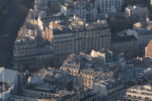 Paris building roofs, photos taken from the heights of Paris.It gathers many types of buildings with characteristic Parisian roofs, from various districts of the city. 