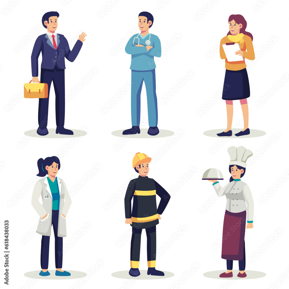 Set of occupation people character Set of occupation people character