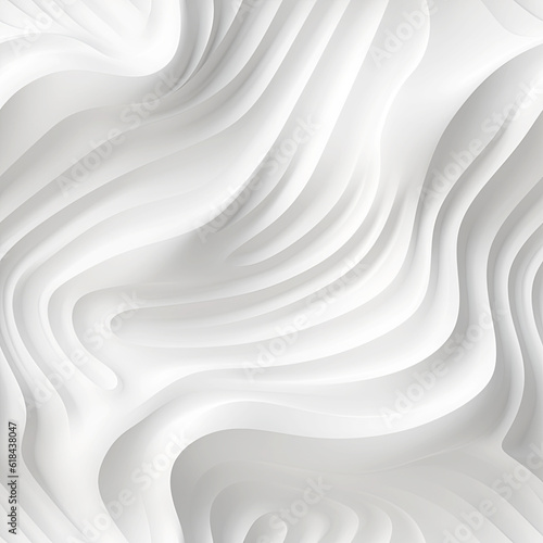 Abstract 3d white background, organic shapes seamless pattern texture.