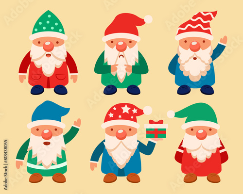 Wallpaper Mural Set of little garden gnomes Torontodigital.ca