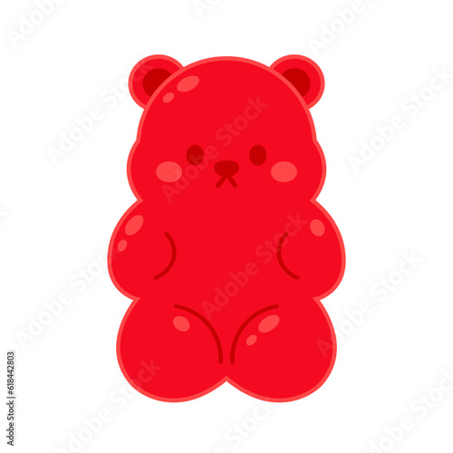 Jelly bears fruit gummy. Character Illustrator vector design.