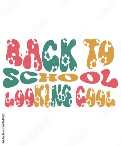 Back To School Svg Bundle, Retro Teacher Svg , Kindergarten Svg, 1st Day Of School Svg, School Vibes Svg, TeacherLife Svg, Groovy Grade Svg