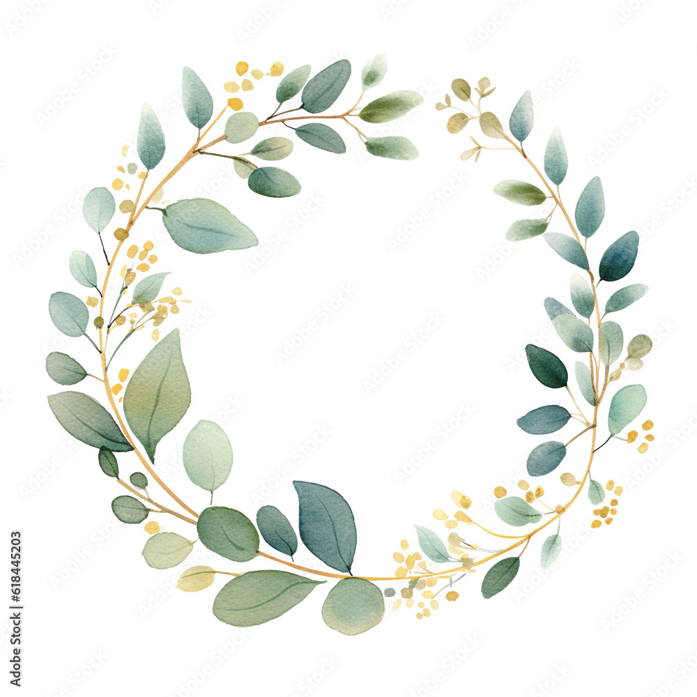 Aquarell handbemalter Rahmen mit tropischen grünen Blättern und Zweigen. Rahmen für Hochzeitseinladungen, Save the Date oder Grußkarten, generative AI Aquarell handbemalter Rahmen mit tropischen grünen Blättern und Zweigen. Rahmen für Hochzeitseinladungen, Save the Date oder Grußkarten, generative AI