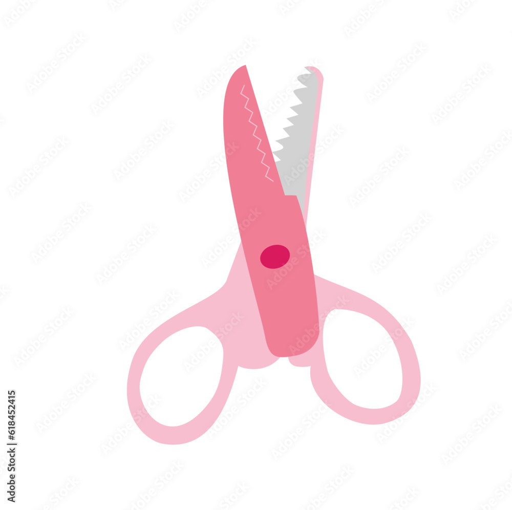Set Of Vector Cartoon Illustrations With Different Types Of Decorative Edge  Scissors On White Background Stock Illustration - Download Image Now -  iStock