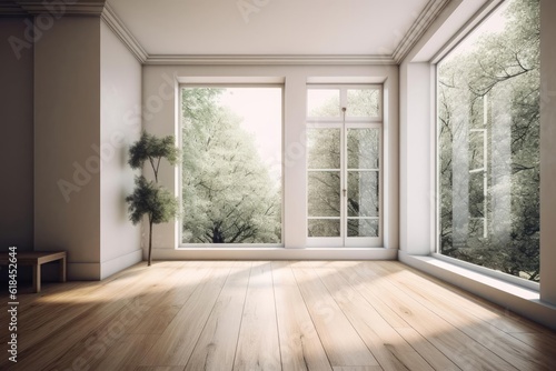 Stylish Empty Room Photography AI Generated
