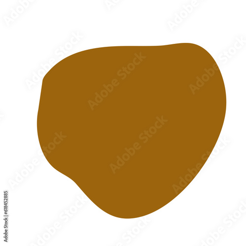 Abstract Brown Blob Shape