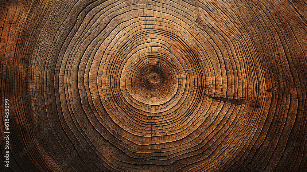 Fototapeta premium Tree ring texture.Generative AI image