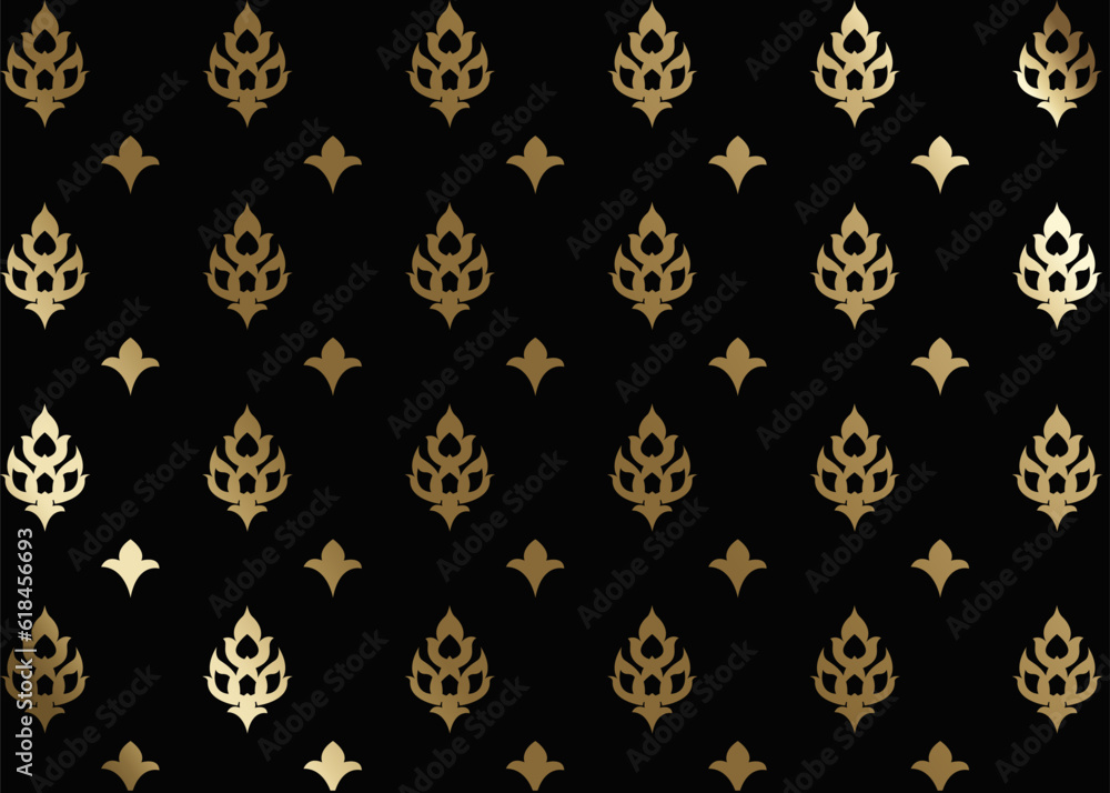 Thai Pattern. Wrapping paper, fabric print design. Tender design for gift wrappers, wallpaper, wrapping paper, Vector