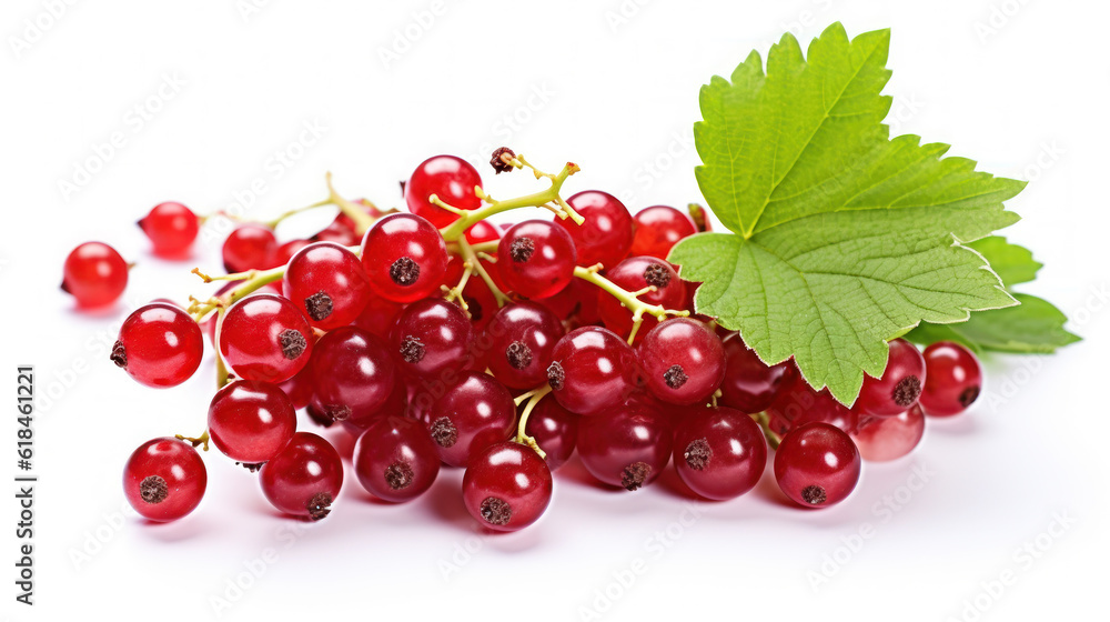 Ruby Jewels: Captivating Currant on White. Generative AI Ruby Jewels: Captivating Currant on White. Generative AI