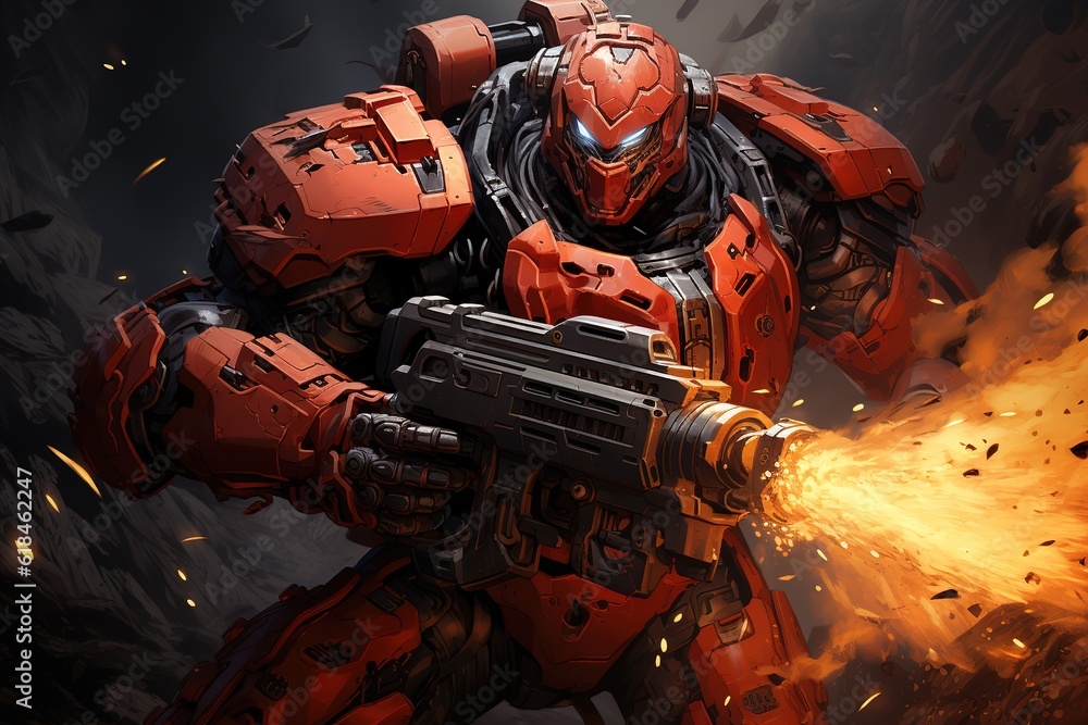 mecha robot anime on apocalyptic background mecha robot anime on apocalyptic background