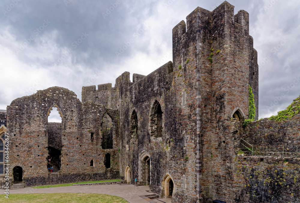 Caerphilly Castle - second largest castle in United Kingdom - Caerphilly - Wales