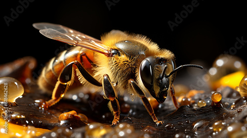 Bee stock image. honey © minh