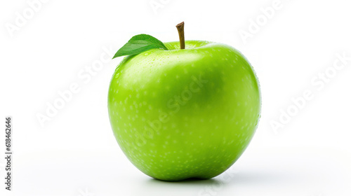 Vibrant Essence: Green Apple in Solitude. Generative AI