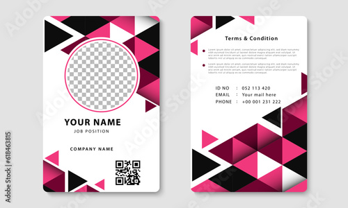 Modern ID card design template. Corporate identity card design. Professional employee id card. Vector