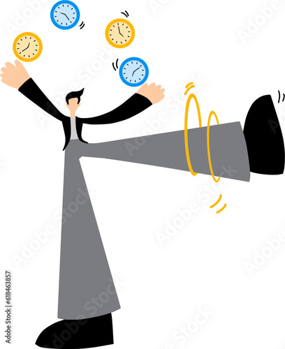 illustration vector graphic of time management. fit for time management workshop, productivity tools, business planning, worklife balance, business efficiency