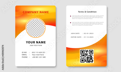 Modern ID card design template. Corporate identity card design. Professional employee id card. Vector