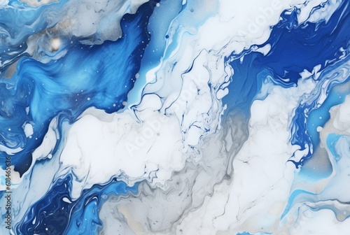 Blue white luxury marble background texture. generative ai