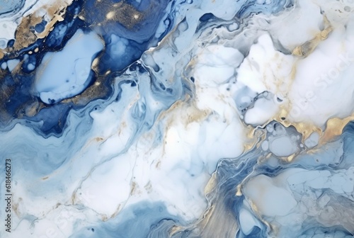 Blue white luxury marble background texture. generative ai