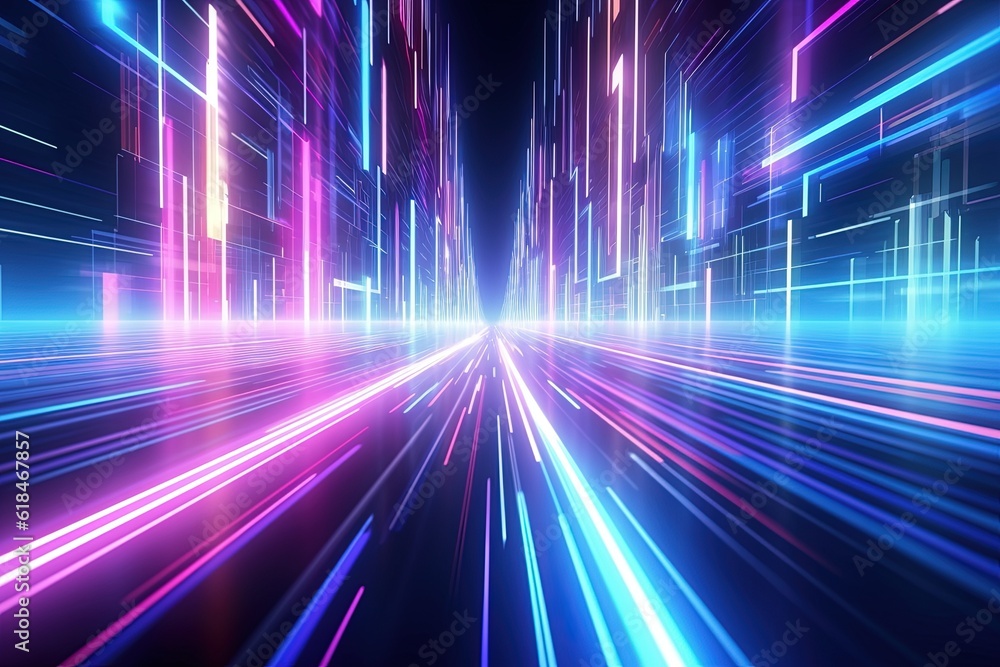 abstract futuristic background with pink blue glowing neon moving high speed wave lines and bokeh lights. Data transfer concept Fantastic wallpaper abstract futuristic background with pink blue glowing neon moving high speed wave lines and bokeh lights. Data transfer concept Fantastic wallpaper